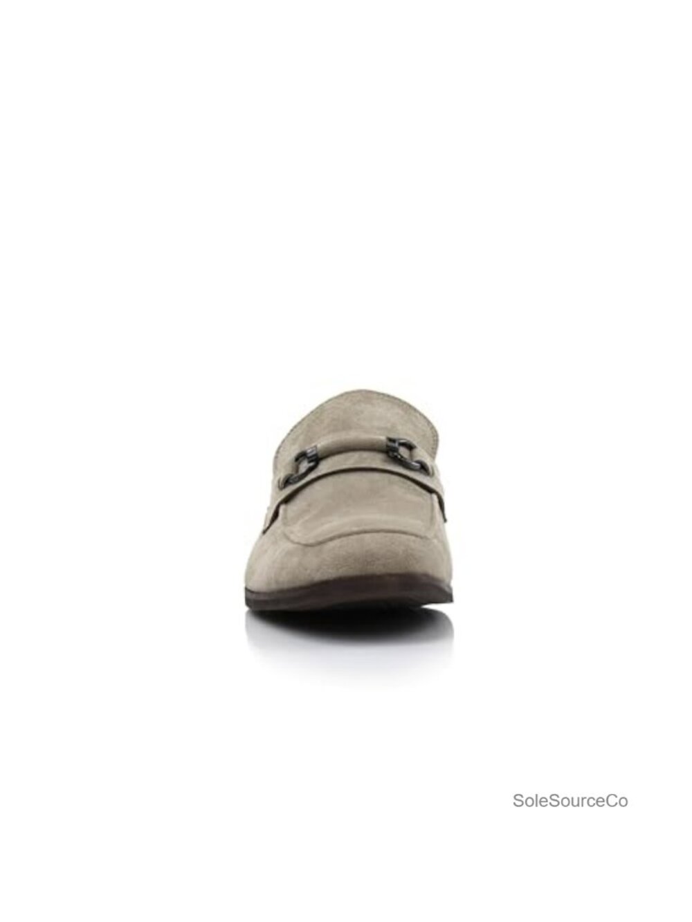 Classic Moc Toe Loafers with Horsebit Buckle - Vegan Suede Slip On Dress Shoes - Picture 2 of 6